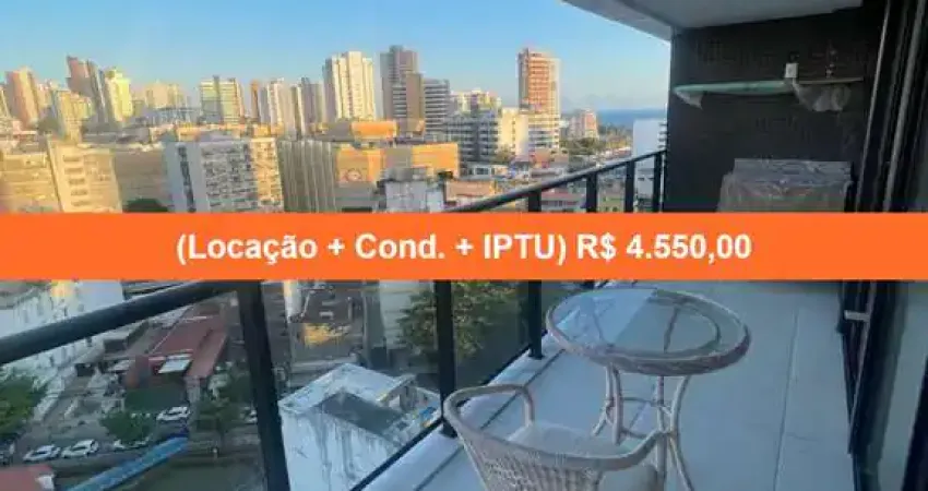 Apartamento para Locação na Barra, Salvador-BA! 1 quarto, 1 sala, 1 banheiro, 1 vaga de garagem, 37m². Confira já!