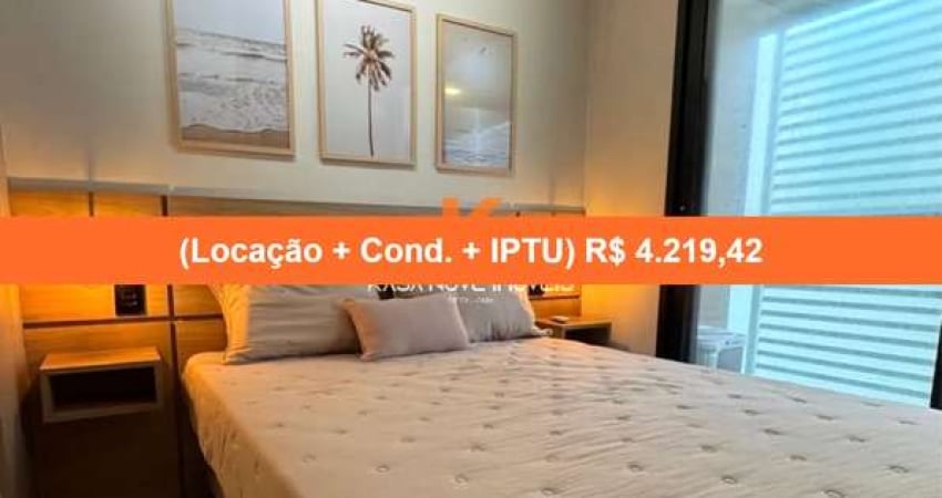 Apartamento para locação de alto padrão na Barra, Salvador-BA: 1 quarto, 1 sala, 1 banheiro, 1 vaga de garagem!