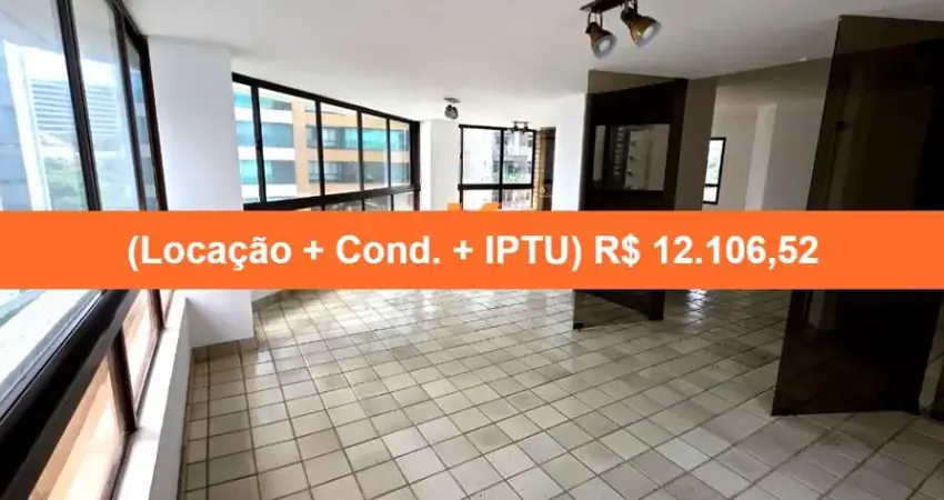 Aluguel de Apartamento de Luxo na Graça, Salvador-BA: 3 Quartos, 3 Suítes, 2 Salas, 5 Banheiros, 3 Vagas de Garagem.