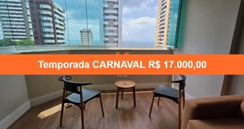 Apartamento para locação CARNAVAL 2026. 3 quartos, 2 suítes, 2 salas, 3 banheiros, 1 vaga de garagem na Vitória, Salvador-BA, 127m².