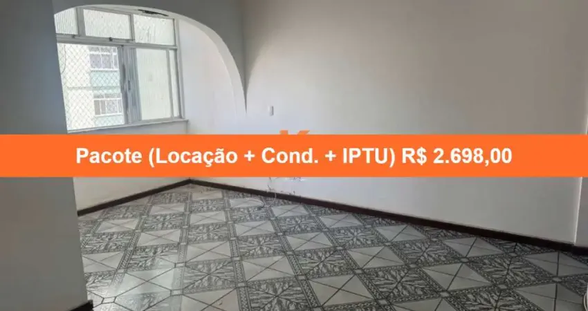 Apartamento para locação na Pituba, Salvador-BA: 3 quartos, 2 salas, 2 banheiros, 1 vaga de garagem, 105m².