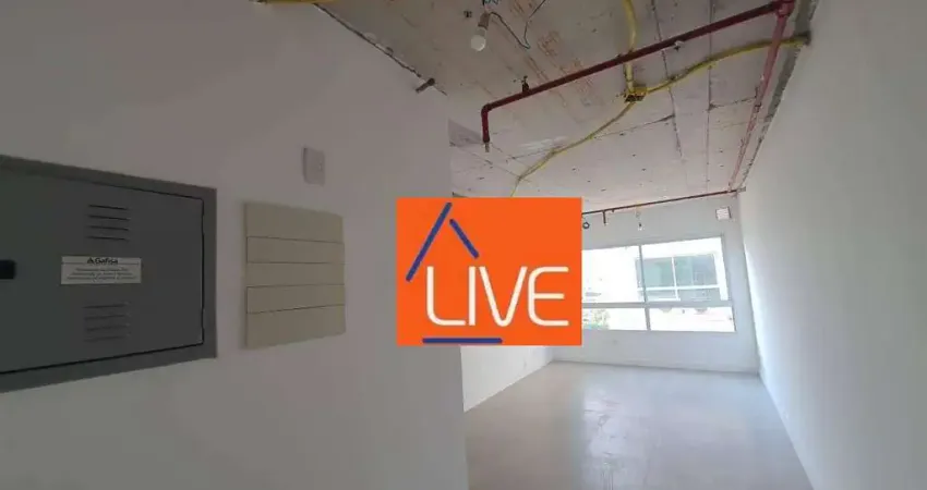 LIVE VENDE: Ótima sala com 1 banheiro, 1 vaga, 26,11m²