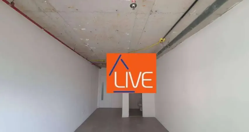 LIVE VENDE: Ótima sala, 26,47m², 1 banheiro, 1 vaga.
