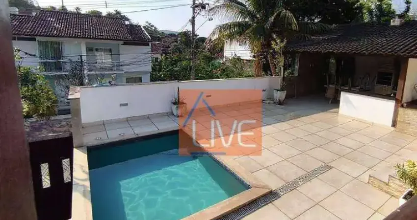 Live vende : excelente casa com 4 quartos, 2 suítes, 5 banheiros, piscina, área gourmet, 300 m² por r$ 900.000 - mata paca - niterói/rj
