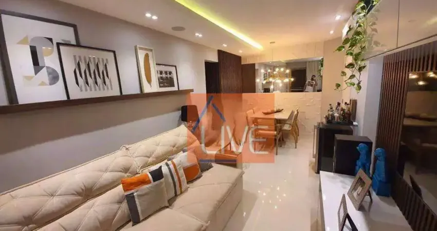 Live vende: lindo apartamento com 2 quartos, suíte, vaga, lazer, 72 m² por r$ 650.000 - icaraí - niterói/rj