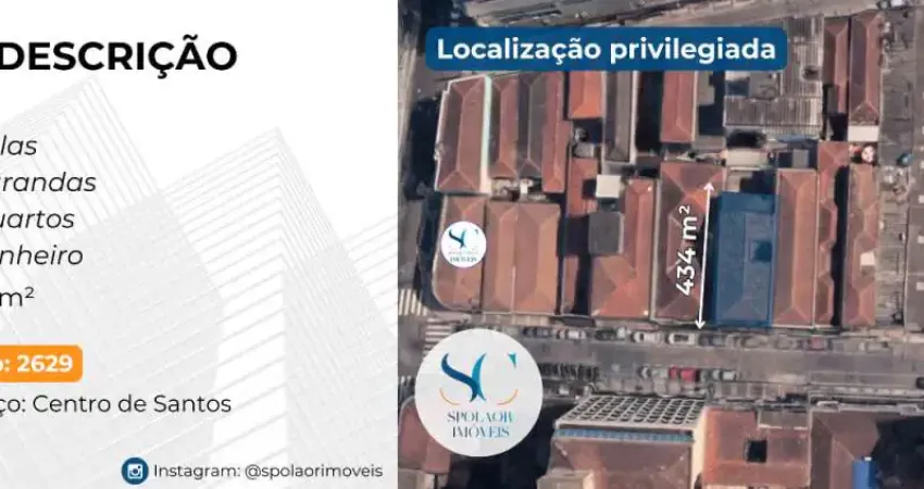 Ponto comercial à venda na Rua Itororó, Centro, Santos