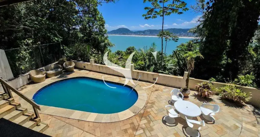 Casa no morro da península, 4 dorms, 2 suítes, piscina e vista para o mar - guarujá - sp