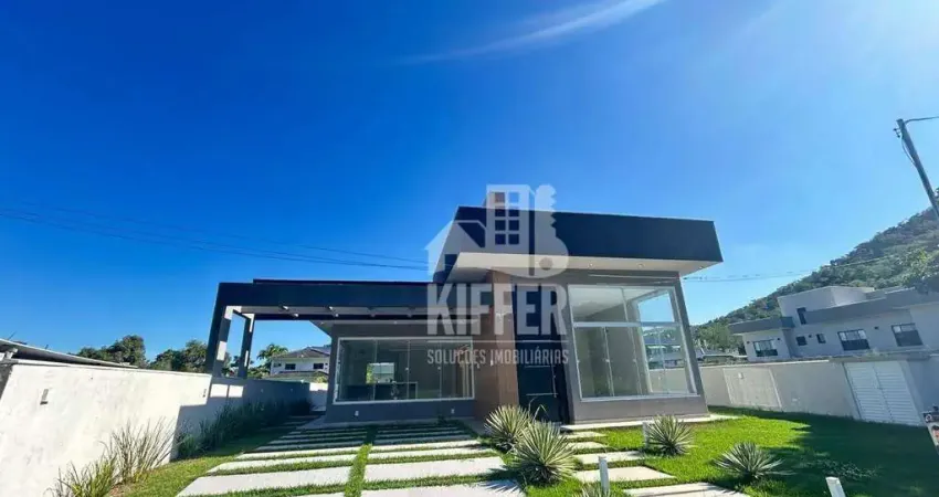 Casa Nova com 3 Suítes, Pé Direito Duplo e Hidromassagem – Condomínio Gan Éden, Maricá