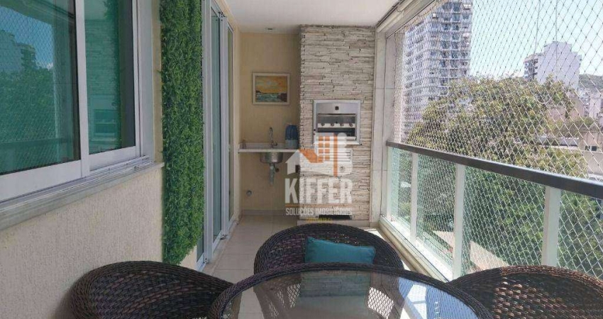 Apartamento com 3 quartos, vranda gourmet, lazer total, 2 vagas de garagem, 123m² por R$ 1.150.000,00 - Icaraí - Niterói/RJ