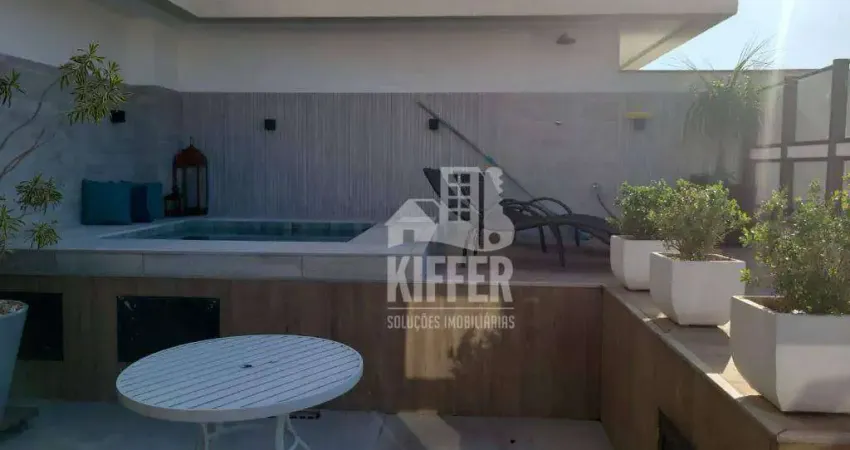Cobertura 4 quartos e 3 suítes com piscina e lazer completo em icaraí