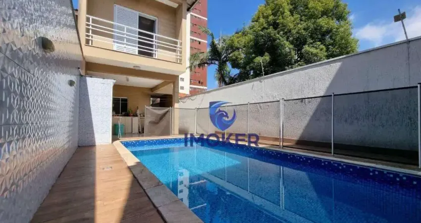 Sobrado próximo Centro, Suzano/SP; 3 quartos (1 suíte); 3 vagas; piscina