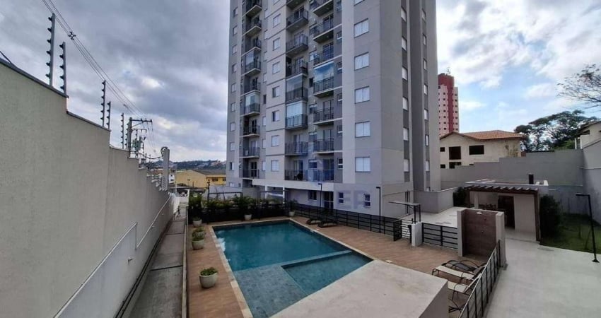Apartamento com 2 quartos (1 suíte); sacada; 1 vaga coberta, no Únicco Poá, bairro Vl. Santa Maria em Poá/SP.