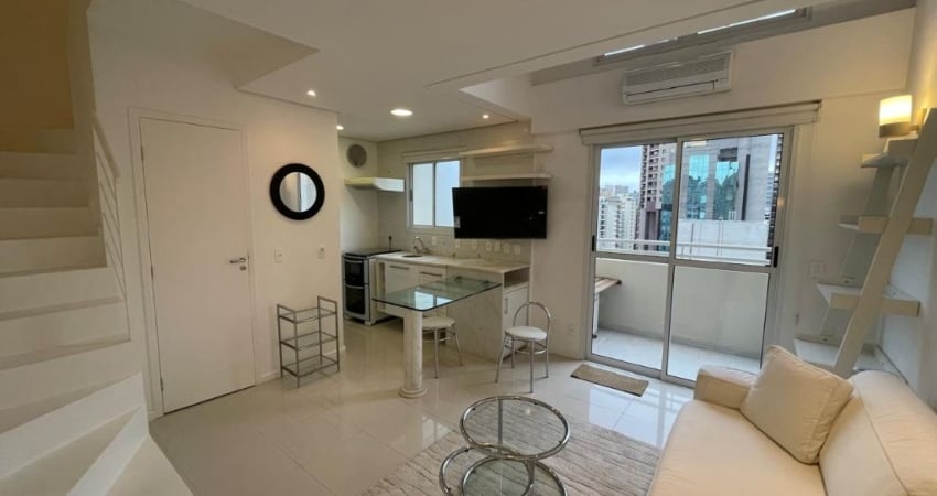 Duplex para locação | 1 quarto | 1 lavabo | varanda | 1 vaga  e varanda - Itaim Bibi - São Paulo - SP