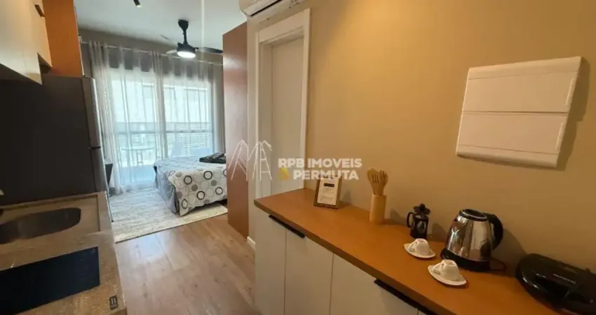 Studio Residencial Mobiliado | 27m² | Andar Alto | Lazer Completo | Ao Lado do Metrô
