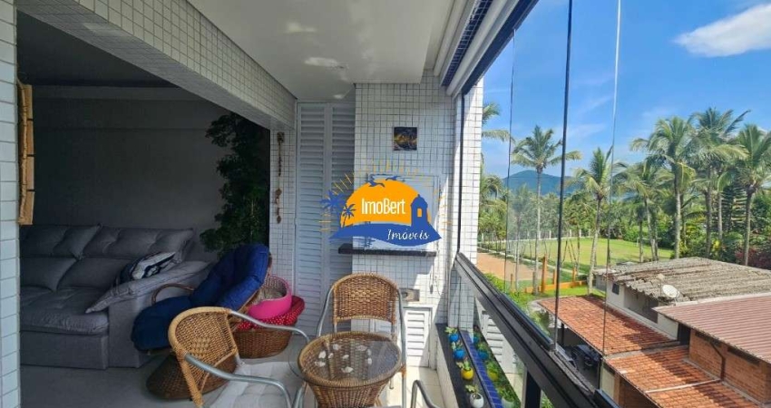 Apartamento pé na areia à venda em Bertioga-SP, Maitinga! 2 quartos, 1 suíte, 2 salas, 2 banheiros, 1 vaga, 86,29 m². Confira!