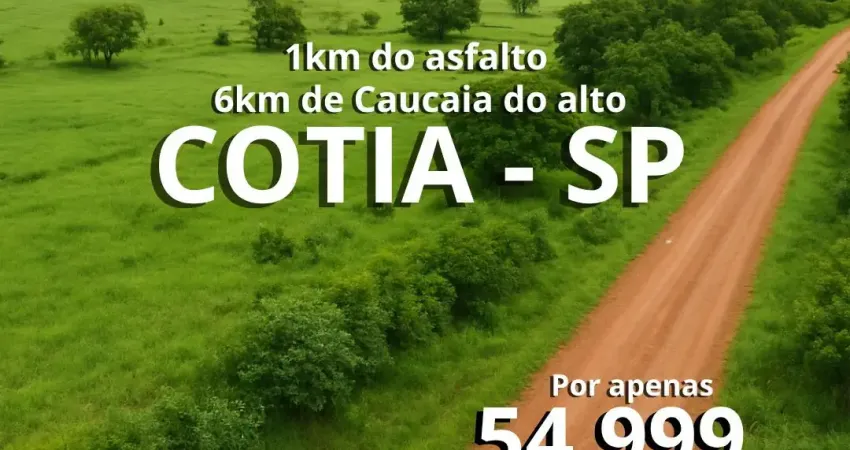 Para quem busca paz e simplicidade apenas 500m do asfalto terrenos em cotia
