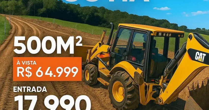 Lote especial de 500m² com entrada reduzida,não perca essa oportunidade.