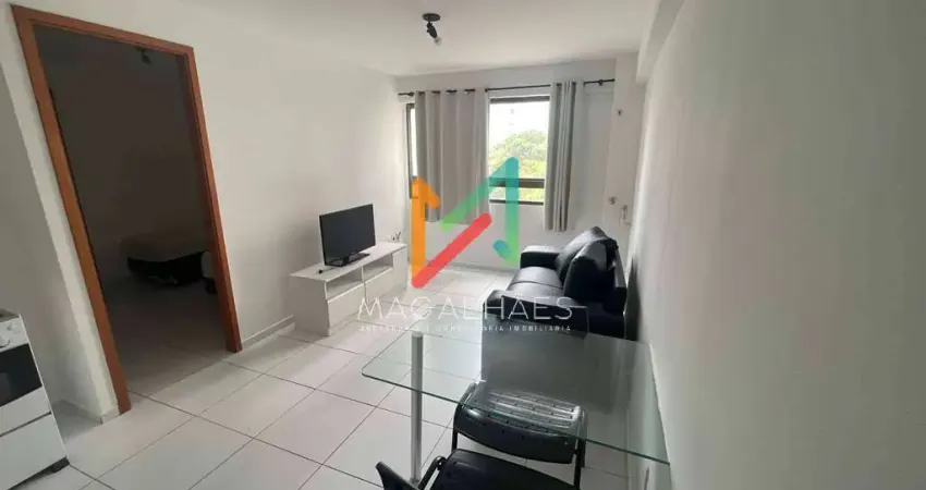Flat 35 m² com varanda mobiliado para locação – baía de mesquita residence