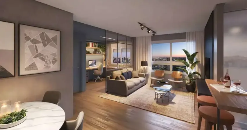 Apartamento de 02 dormitórios. 59m² privativos, churrasqueira e vaga, com suíte próximo Puc