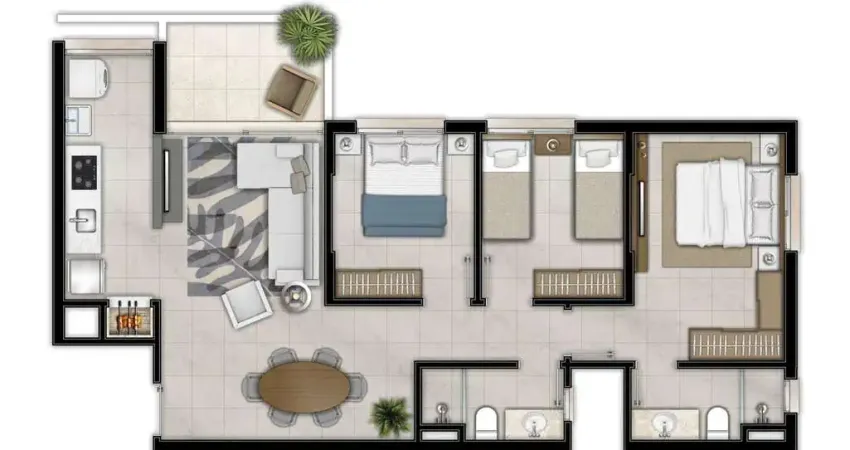 Apartamento com 3 quartos à venda na AV. GEN. OSÓRIO, --, Centro, Torres