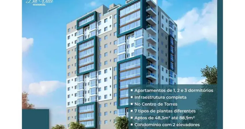 Apartamento com 2 quartos à venda na rua bento gonçalves, --, Centro, Torres