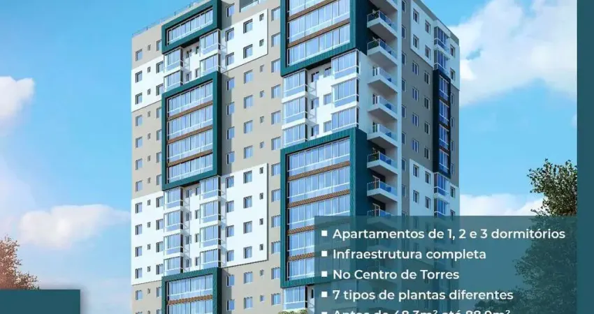 Apartamento com 2 quartos à venda na rua bento gonçalves, --, Centro, Torres
