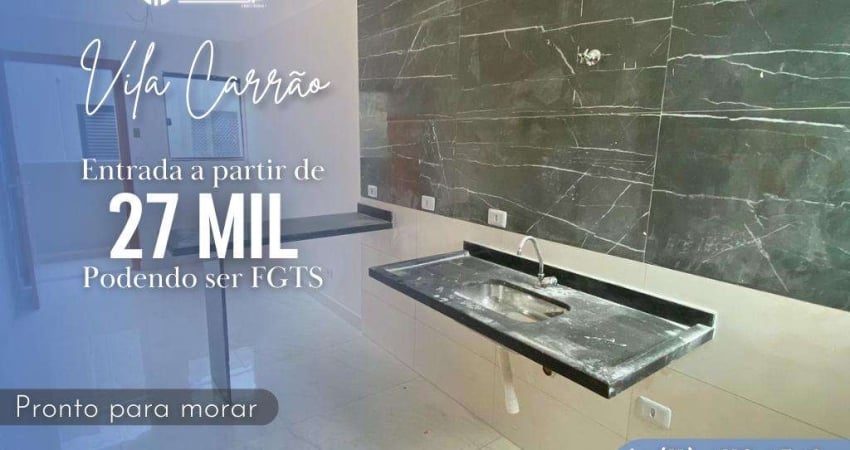 Casa Sobreposta para Venda em São Paulo, Vila Carrão, 2 dormitórios, 1 banheiro