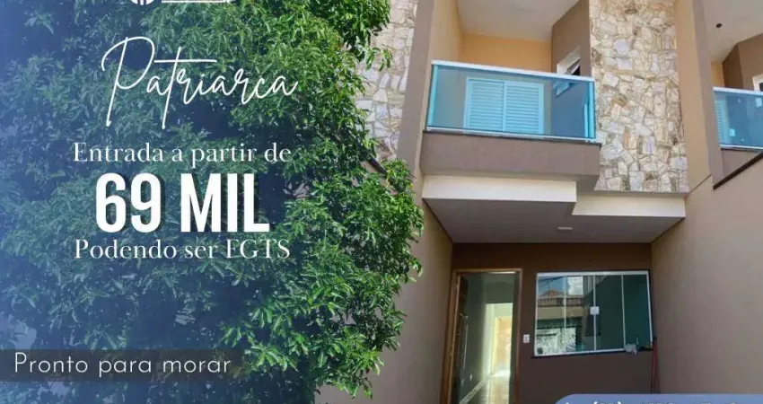 Sobrado para venda em são paulo, cidade patriarca, 2 dormitórios, 2 suítes, 3 banheiros, 2 vagas