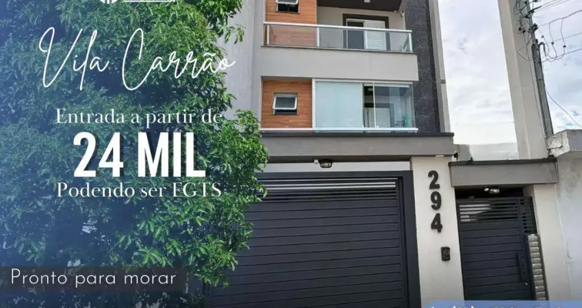 Casa Sobreposta para Venda em São Paulo, Vila Carrão, 2 dormitórios, 1 banheiro