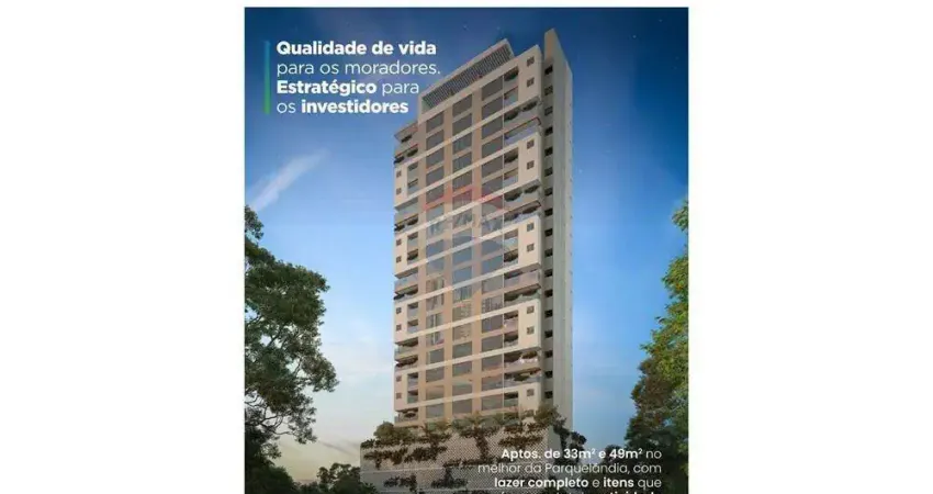 Apartamento studio com 1 banheiro à venda, 33m² por r$ 330mil