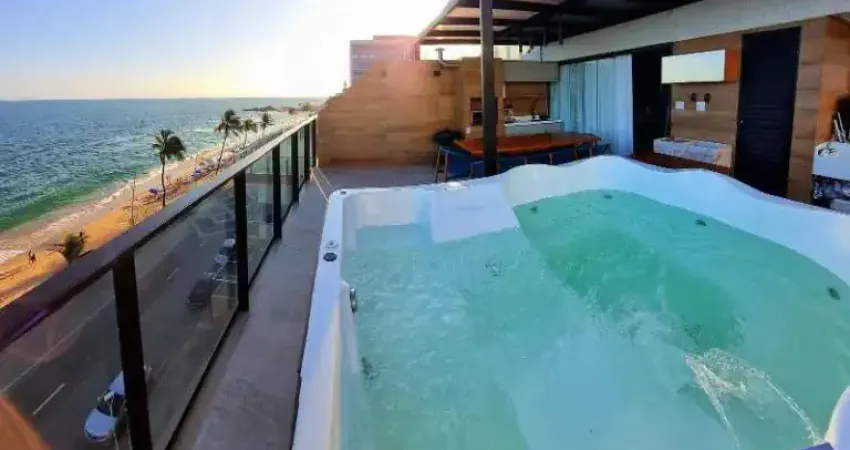 APARTAMENTO 2 QUARTOS SUÍTE VISTA MAR JACUZZI TOTALMENTE MOBILIADO GARAGEM VENDA NA BARRA