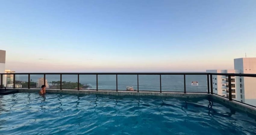 APARTAMENTO 1 QUARTO COM SUÍTE VARANDA VISTA MAR PISCINA SALÃO DE FESTA À VENDA NA BARRA
