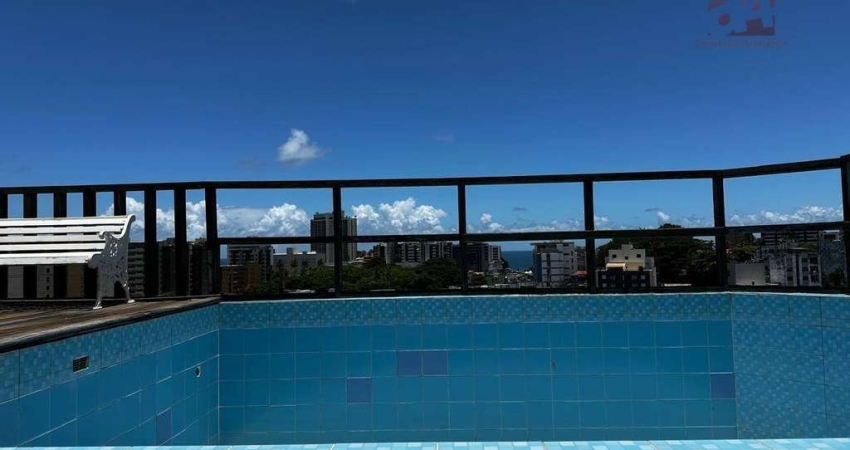 Cobertura vista mar, com 2 dormitórios à venda, 260 m² - rio vermelho - salvador/ba