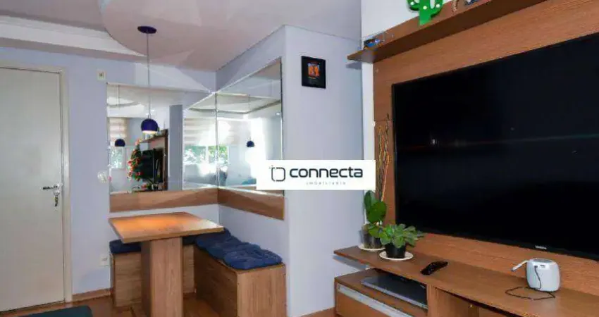 More bem! apartamento completo e mobiliado, com 2 dormitórios no condomínio espazio santa bárbara-r$ 2.500,00