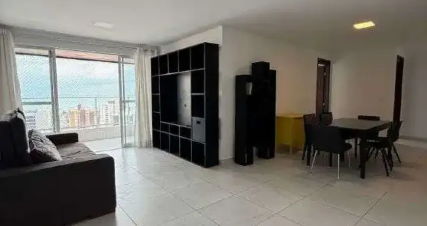 Apartamento para locação andar alto (17°) em tambaú - 03 quartos sendo 02 suítes - 120m²