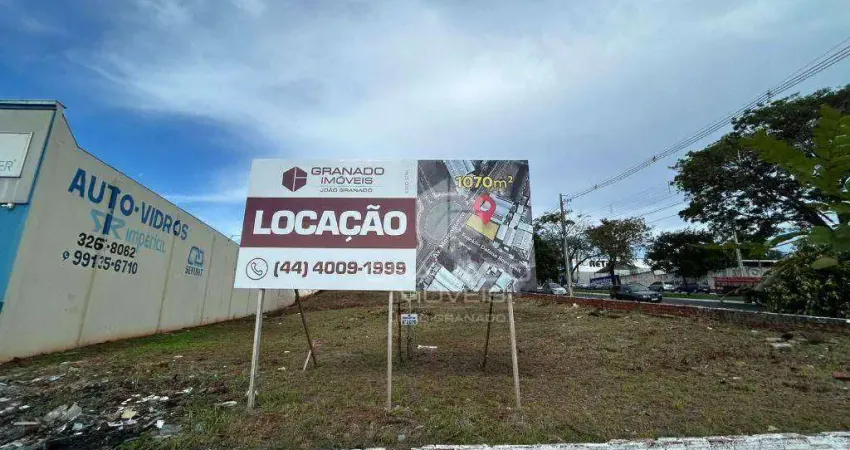 Terreno comercial – 1.070 m² – avenida morangueira | locação opção com bts – jardim alvorada, maringá/pr