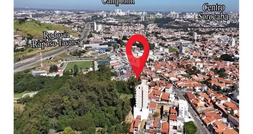 Apartamento novo com 68 m2, 2 quartos, sendo 1 suíte, sacadas, 2 vagas, Jardim Rosália Alcoléa, Sorocaba/SP- vista área verde