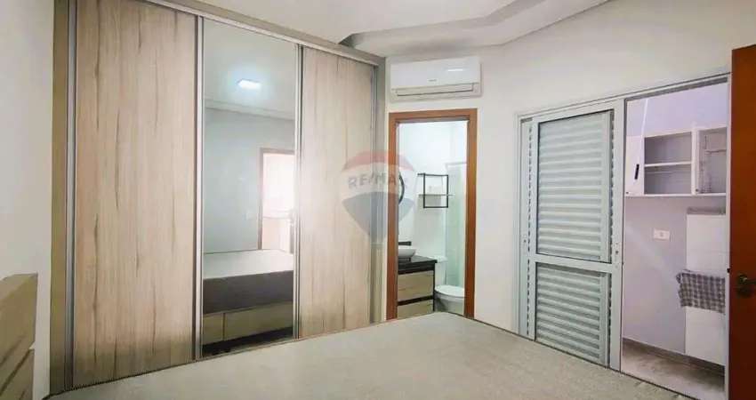 Apartamento mobiliado para alugar, 1 quarto, 35m², no jardim piazza di roma, em sorocaba sp.