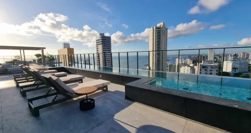 Viva com sofisticação e vista mar no alive vitória – studio novíssimo, pronto para morar no endereço mais valorizado do corredor da vitória.