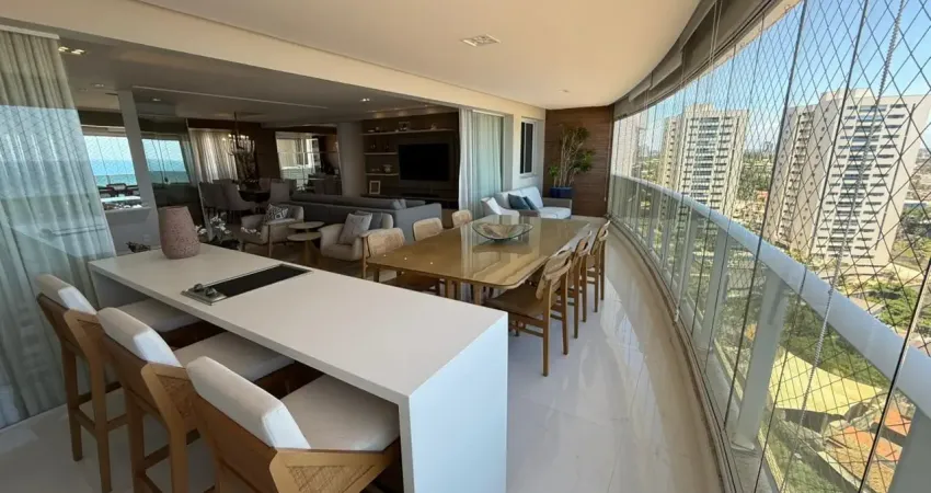 Mude hoje: espetacular 3 suítes mobiliado no hemisphere 360° | vista mar e 4 vagas de garagem.