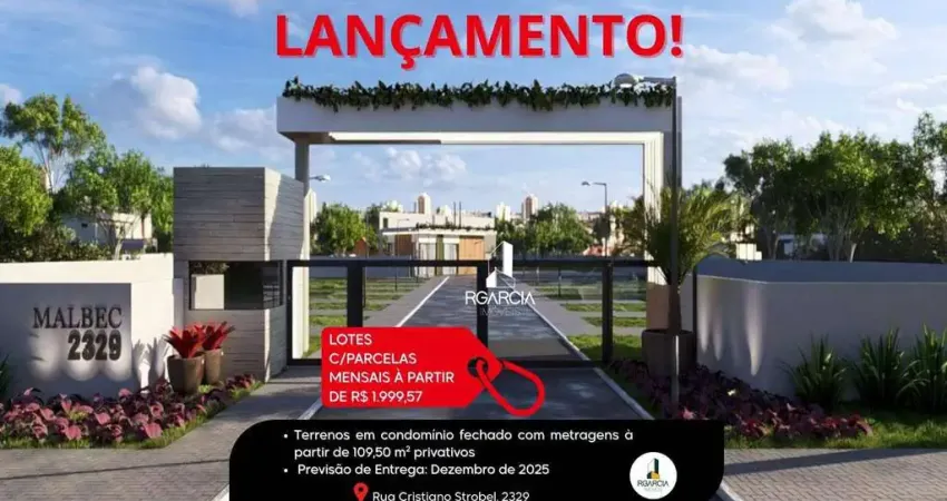 Lançamento de Terrenos em condomínio fechado à venda á partir de R$ 306.600 - Boqueirão - Curitiba/PR