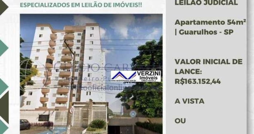 Leilão Judicial! Apartamento com 2 dormitórios à venda, 54 m² por R$ 163.152 - Macedo - Guarulhos/SP