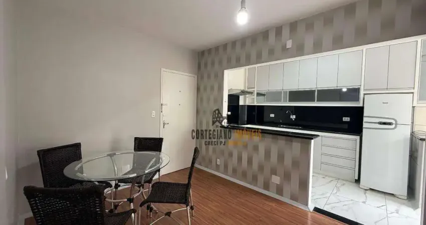Lindo apartamento com 1 dormitório/elevador/garagem à venda, 60 m² por r$ 390.000 - marapé - santos!