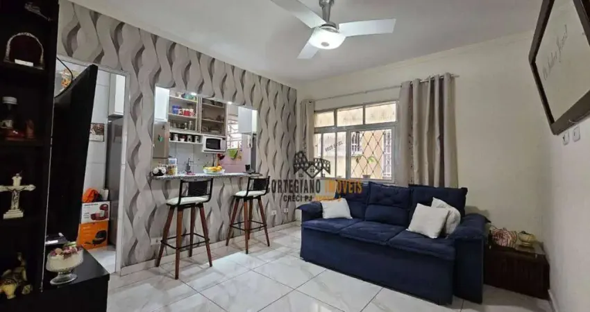 Apartamento Térreo com 1 Dormitório à Venda, 56 m² por R$ 210.000 - Gonzaguinha - São Vicente!