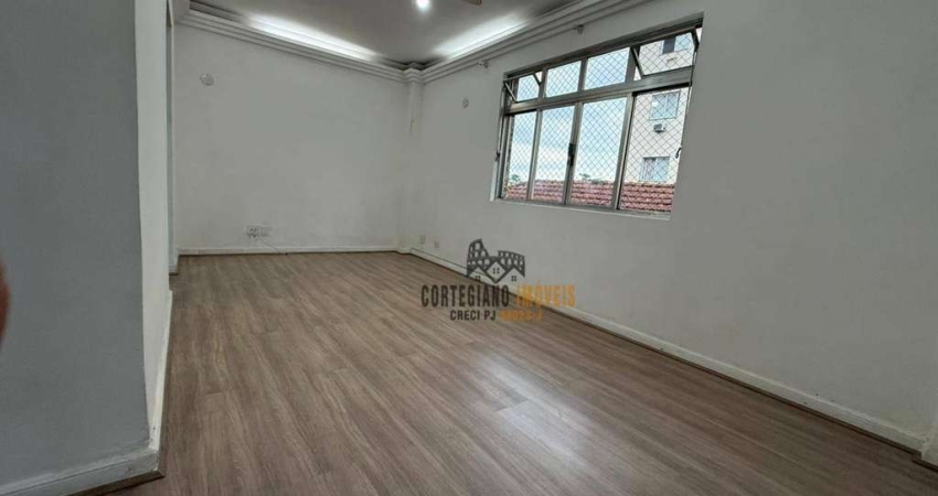 Apartamento com 2 dormitórios para alugar, 90 m² por R$ 3.000,00/mês - Encruzilhada - Santos/SP