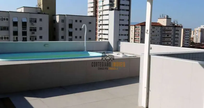 Linda Cobertura com 3 Dormitórios à Venda, 111 m² por R$ 1.000.000 - Campo Grande - Santos!