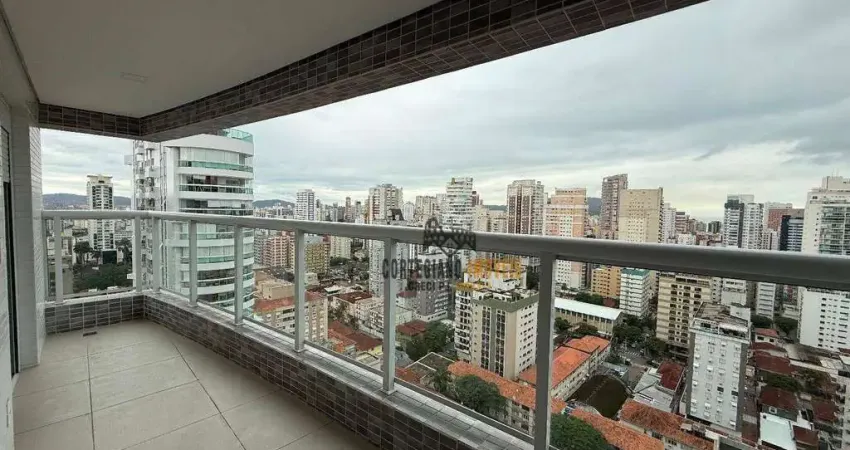 Apartamento com 2 dormitórios para alugar, 65 m² por R$ 6.900,02/mês - Boqueirão - Santos/SP
