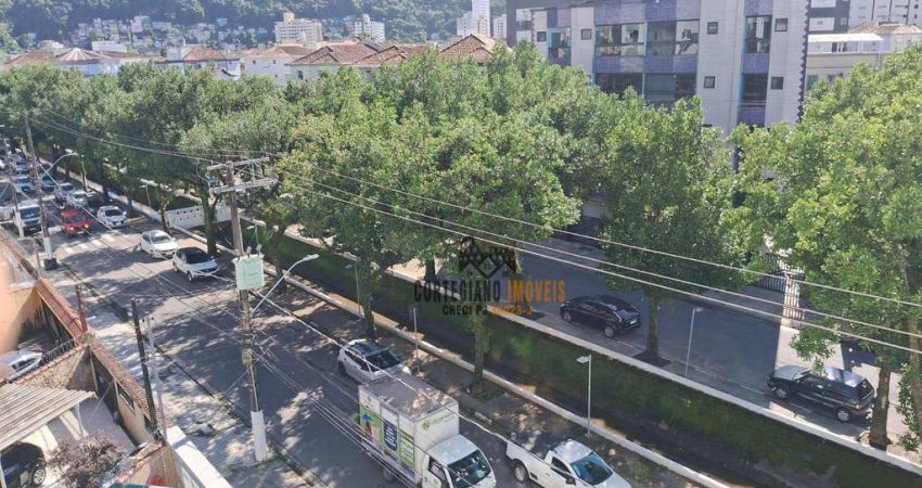 Ótimo Apartamento com 2 Dormitórios/Suíte/Elevador à Venda, 95 m² por R$ 450.000 - Marapé - Santos!