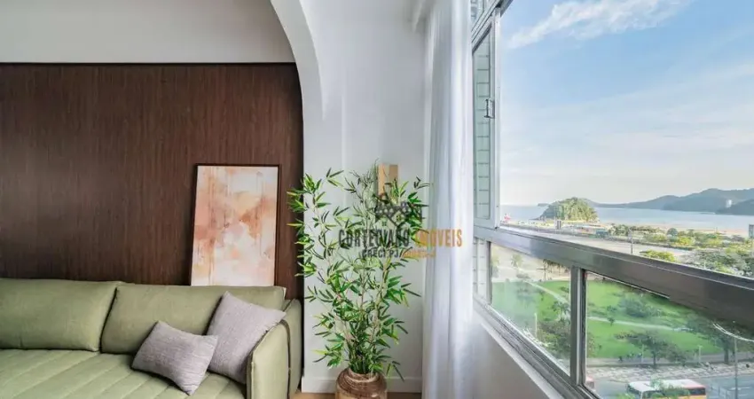 Vista mar - apartamento 2 dormitórios, 1 suíte, vista mar - josé menino - santos/sp
