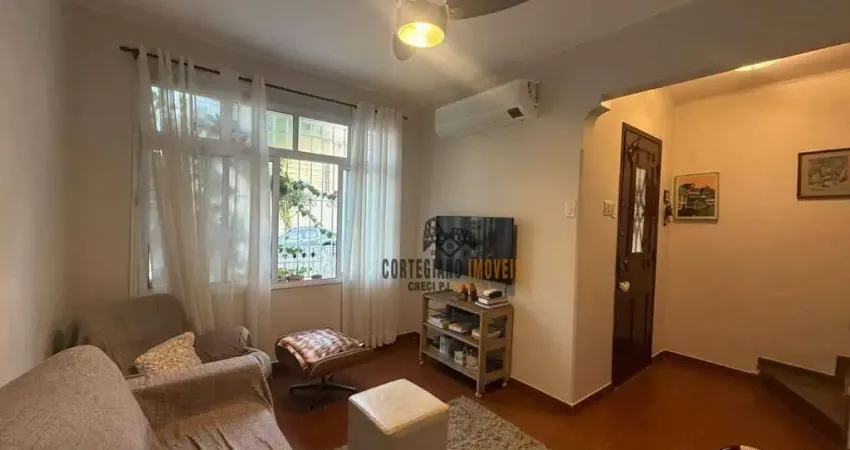 Sobrado com 2 dormitórios/2 vagas/quintal  à venda, 100 m² por r$ 799.000 - marapé - santos/sp